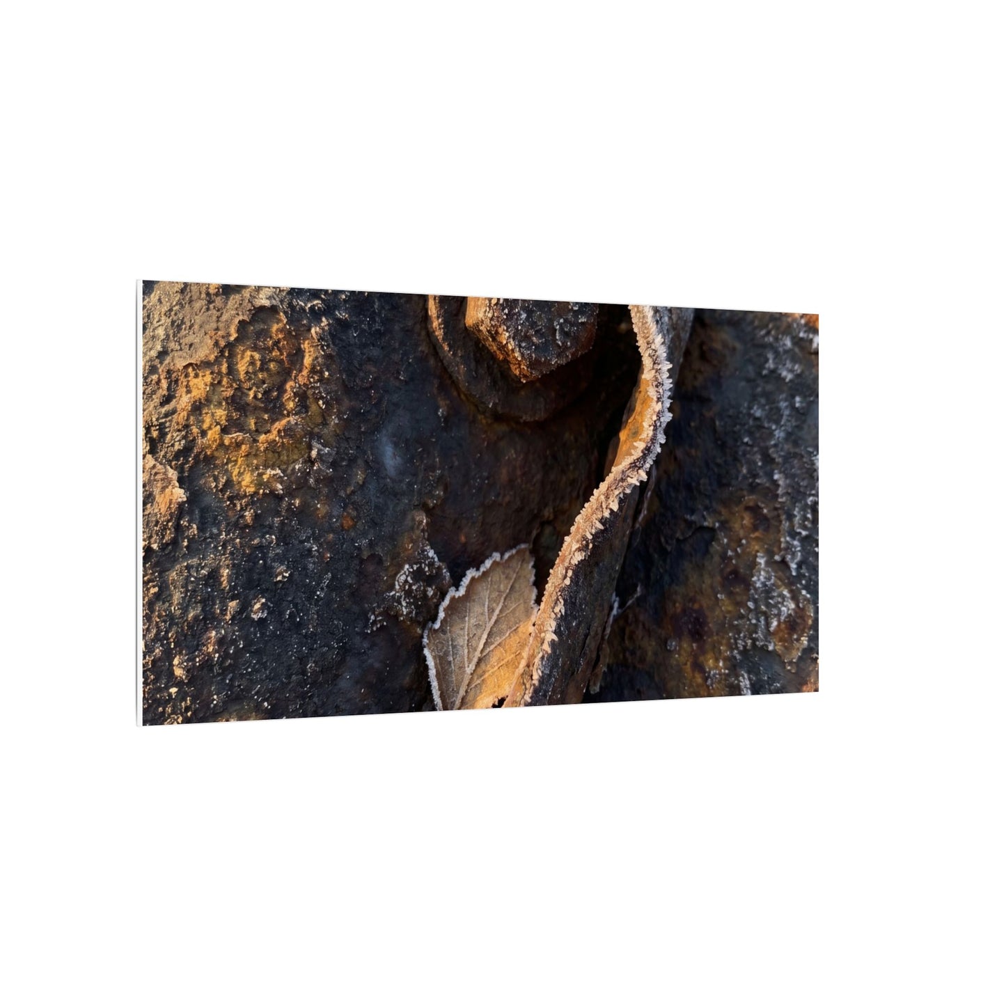 Moody Rust Patina Canvas Art - Moody Minimal Dark Japandi