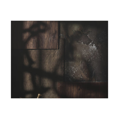 Dark Japandi Shadow Play in Candlelight | Dark Texture Canvas Art