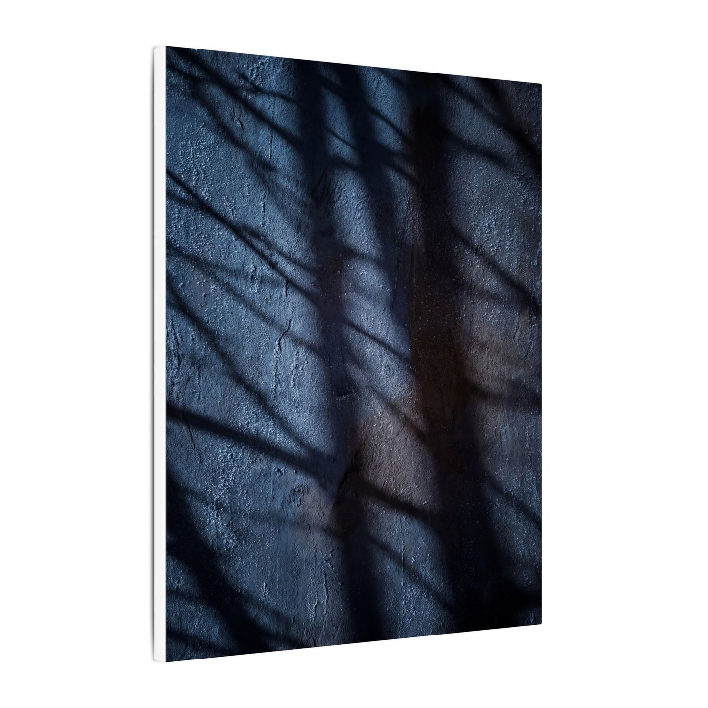 Dark Japandi Shadow Play in Moonlight | Moody Minimal Canvas Art