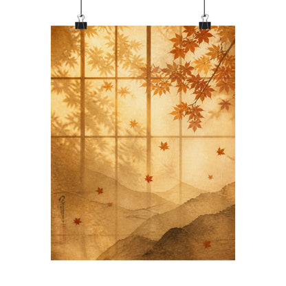 Shoji Screen Wall Art Print | Autumn Japandi Texture Art