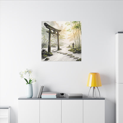 Peaceful Torii Gate Canvas Art - Karesansui Zen