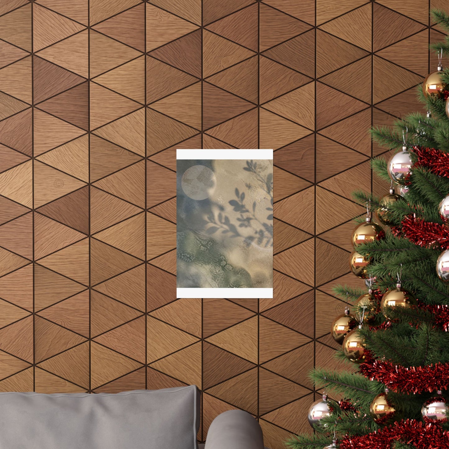 Winter Shadow Play Texture Wall Art Print | Cozy Decor