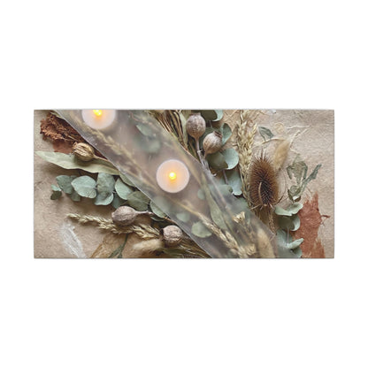 Candlelight Dried Flowers Canvas Art - Japandi Kanso
