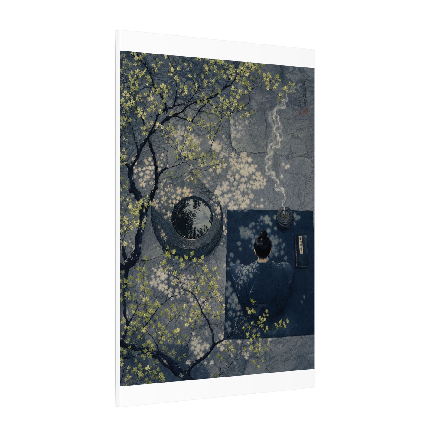 Spring Incense Smoke Ukiyo E Inspired Canvas Art | Tranquil Decor