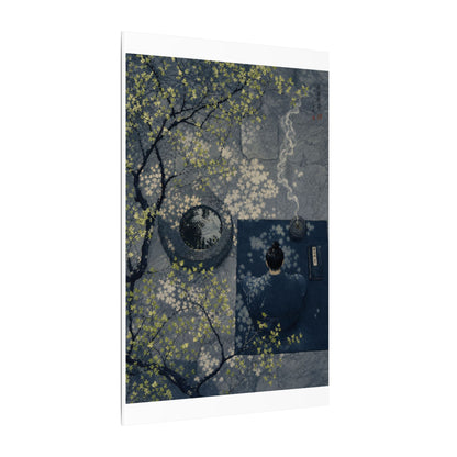 Spring Incense Smoke Ukiyo E Inspired Canvas Art | Tranquil Decor