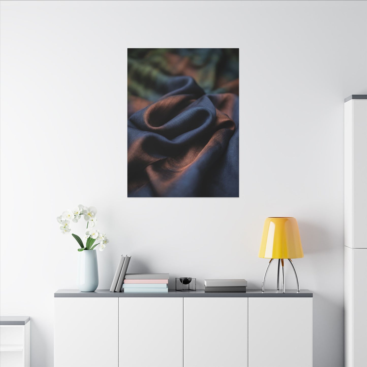 Summer Silk Drape Shadow Zen Canvas Art | Sophisticated Decor