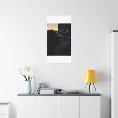 Pine Tree Moody Minimal Canvas Art | Sophisticated Dark Japandi Art