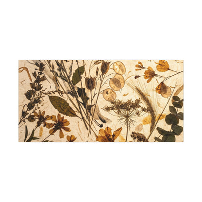 Dried Flowers Summer Canvas Art | Japandi Neutral Design