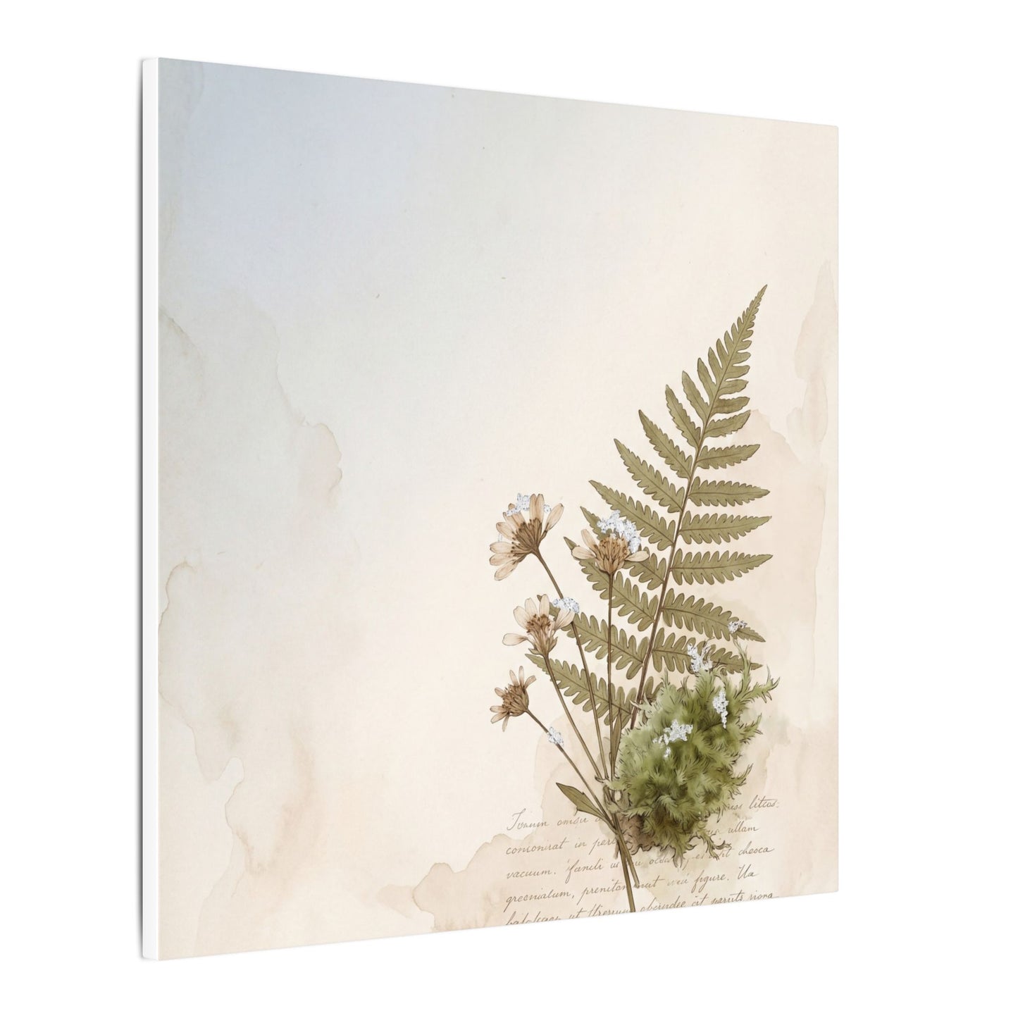 Winter Moss Close Up Herbarium Canvas Art | Enchanting Decor