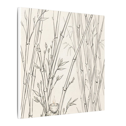 Candlelight Bamboo Grove Canvas Art - Japandi Fukinsei