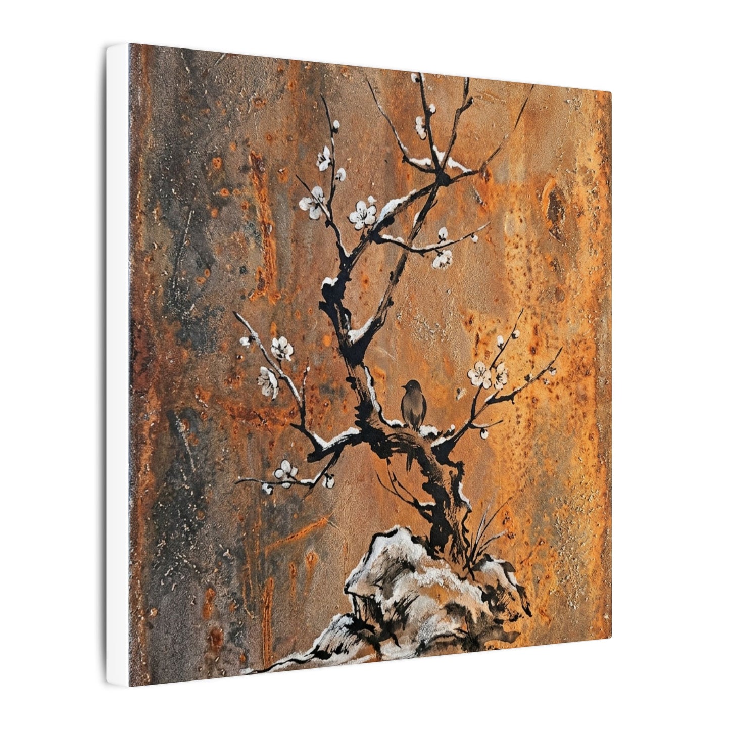 Datsuzoku Rust Patina Canvas Art - Zen Sumi E