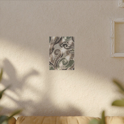 Dappled Ink Brushstroke Canvas Art - Japandi Ma