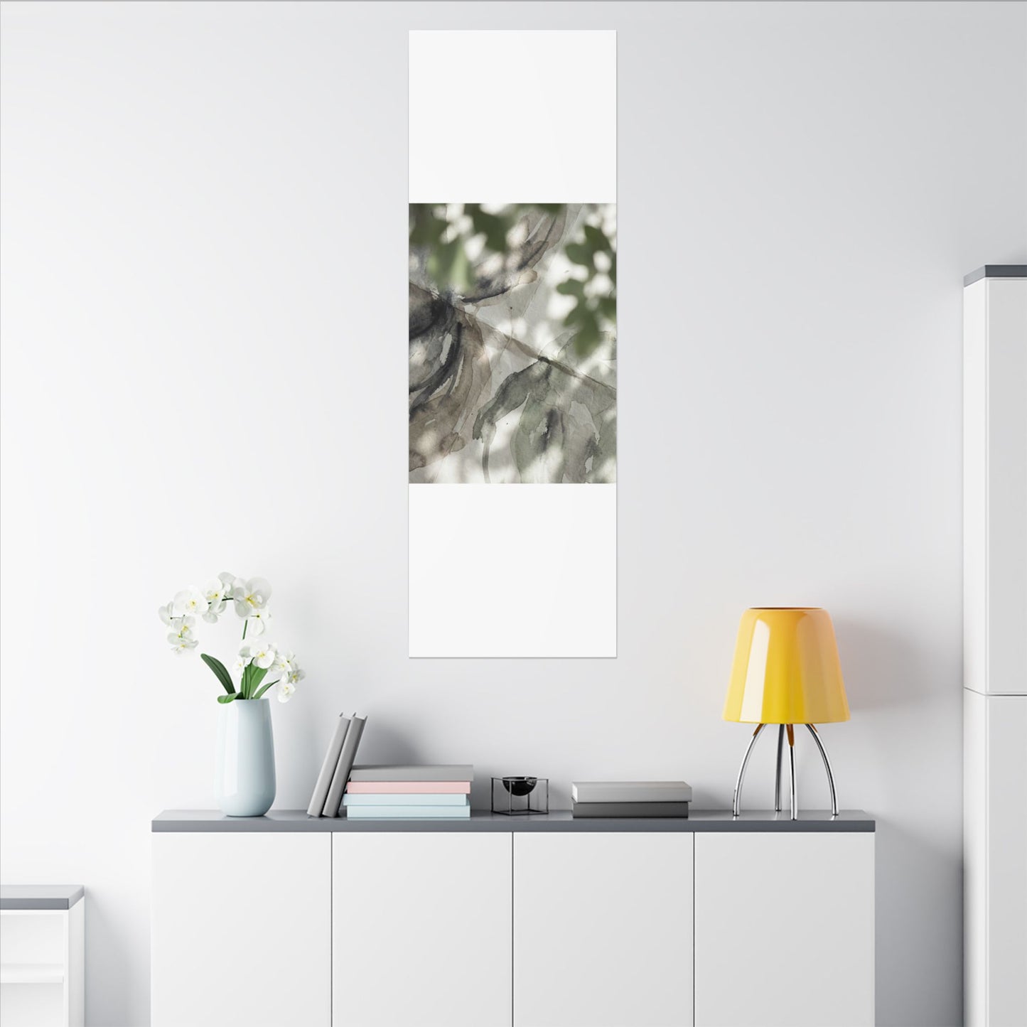Spring Paper Fold Watercolor Canvas Art | Warm Decor