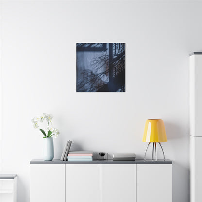 Shadow Play Moody Minimal Canvas Art | Moody Dark Japandi Art
