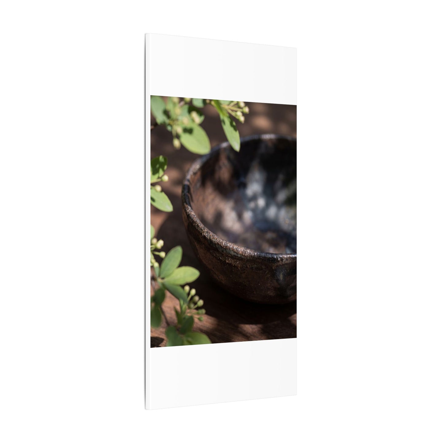 Ceramic Bowl Shadow Zen Canvas Art | Moody Dark Japandi Art