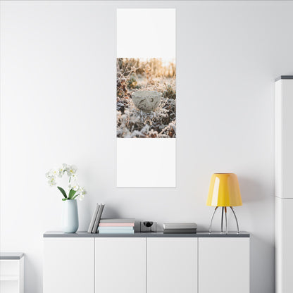 Japandi Ceramic Bowl in Golden Hour | Japanese Pattern Canvas Art