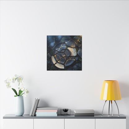 Resilient Broken Pottery Canvas Art - Gold Vein Kintsugi
