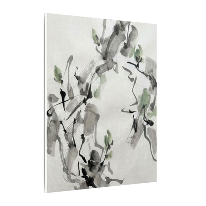 Zen Ink Brushstroke in Overcast | Sumi E Canvas Art
