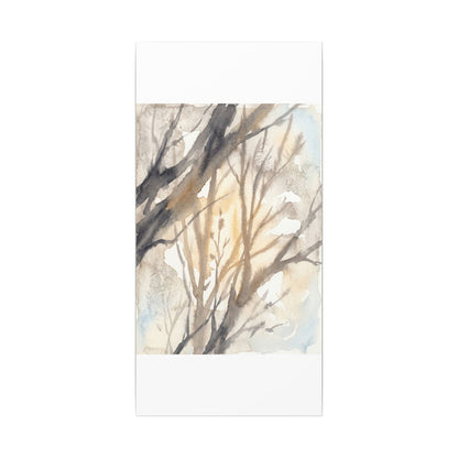 Ma Shadow Play Canvas Art - Japandi Watercolor