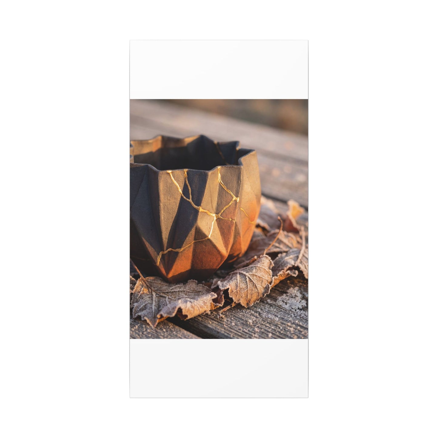 Paper Fold Gold Repair Canvas Art | Philosophical Kintsugi Art