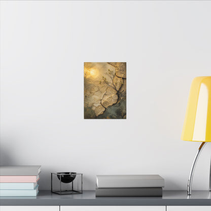 Cracked Earth Spring Canvas Art | Japandi Warm Design