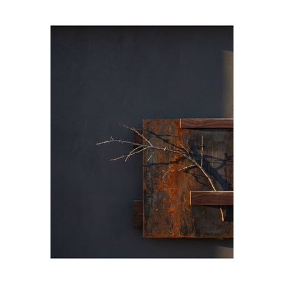 Ma Rust Patina Wall Art Print - Dark Japandi Dark Texture