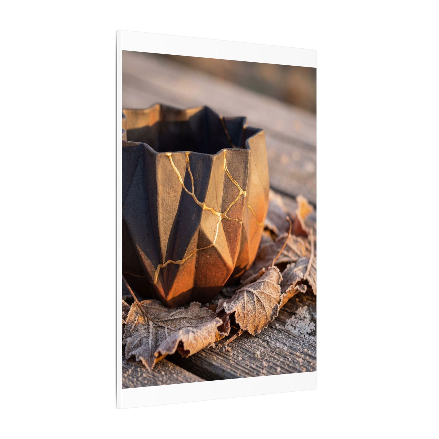Paper Fold Gold Repair Canvas Art | Philosophical Kintsugi Art