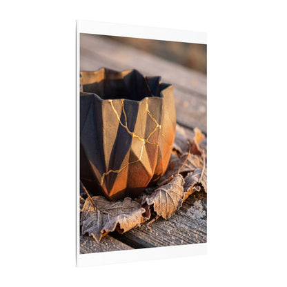 Paper Fold Gold Repair Canvas Art | Philosophical Kintsugi Art