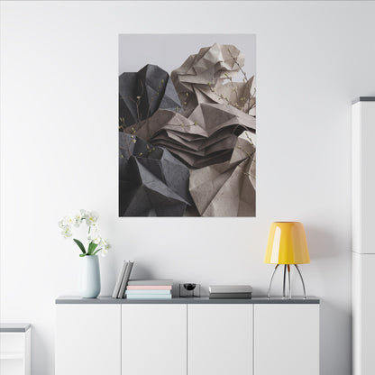 Neutral Paper Fold Canvas Art - Texture Japandi