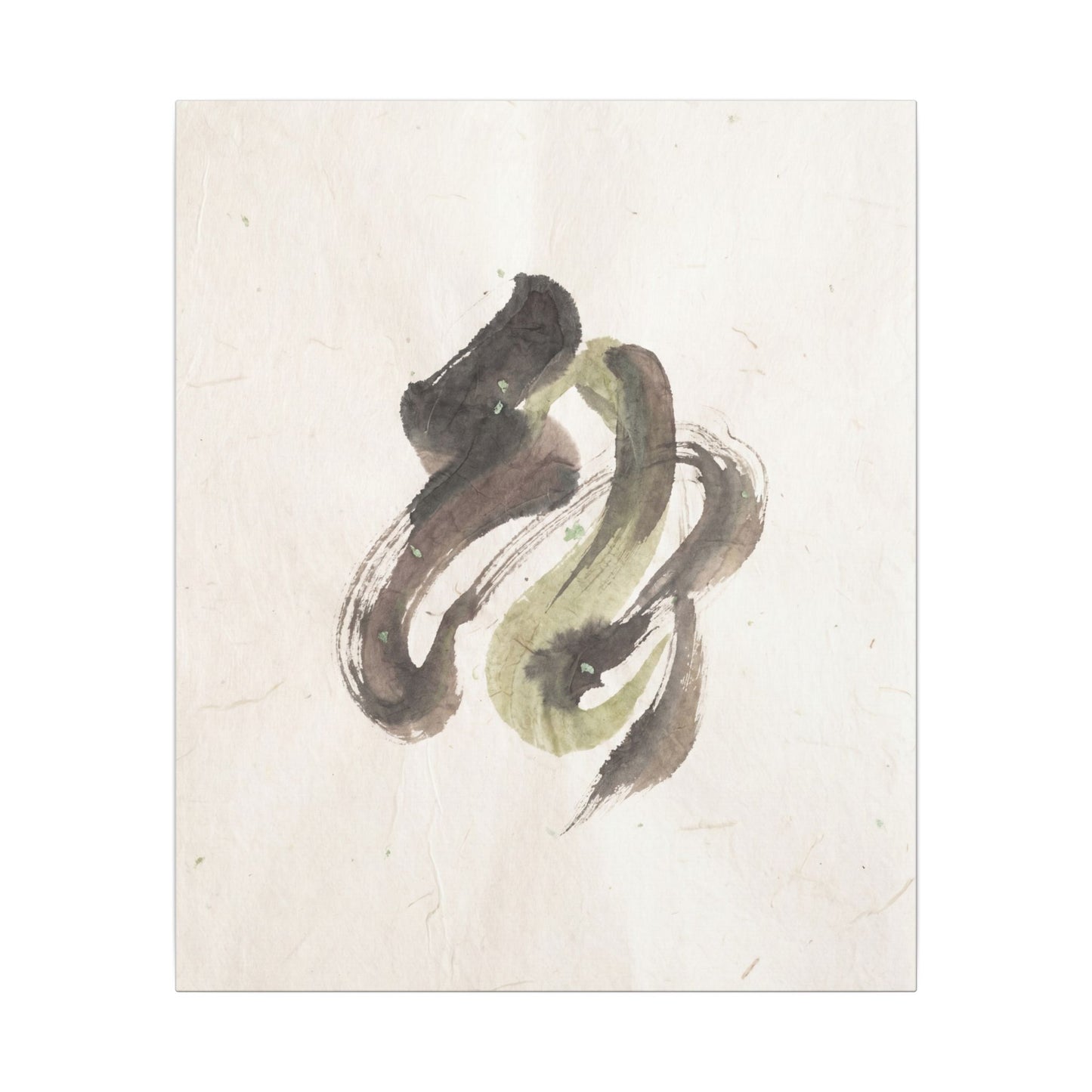 Ink Brushstroke Canvas Art | Spring Japandi Japanese Pattern Art