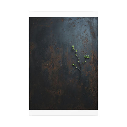 Rust Patina Moody Minimal Canvas Art | Moody Dark Japandi Art