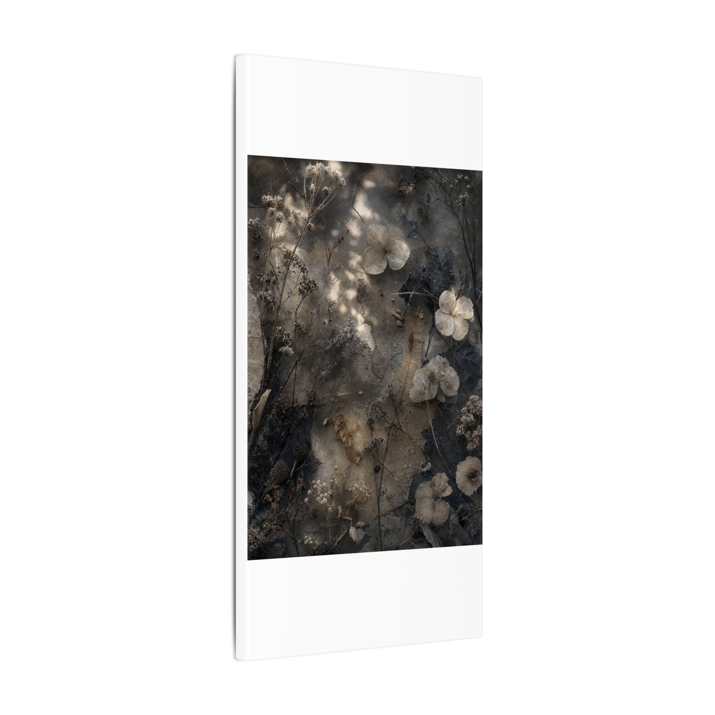 Winter Dried Flowers Texture Canvas Art | Elegant Decor