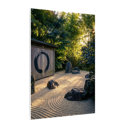 Rock Garden Enso Canvas Art | Tranquil Zen Art