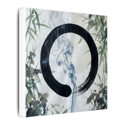 Zen Incense Smoke in Moonlight | Enso Canvas Art