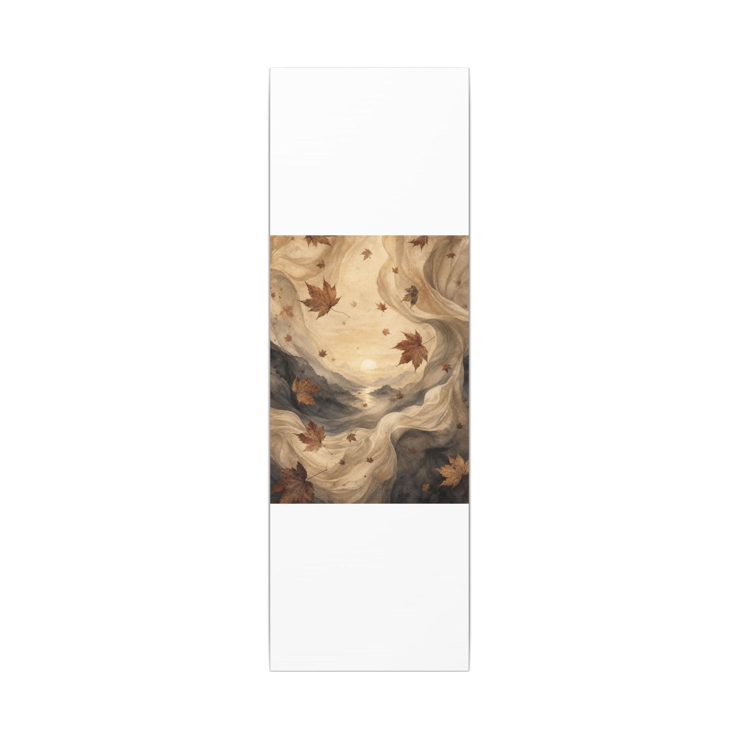 Autumn Silk Drape Watercolor Canvas Art | Earthy Decor