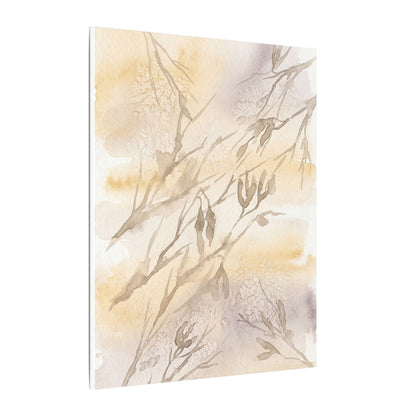 Shadow Play Winter Canvas Art | Japandi Warm Design