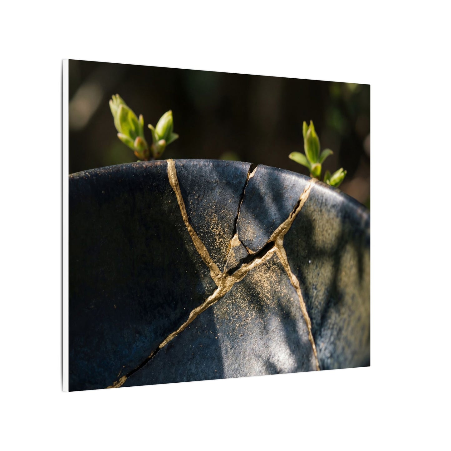 Seijaku Broken Pottery Canvas Art - Dark Japandi Shadow Zen