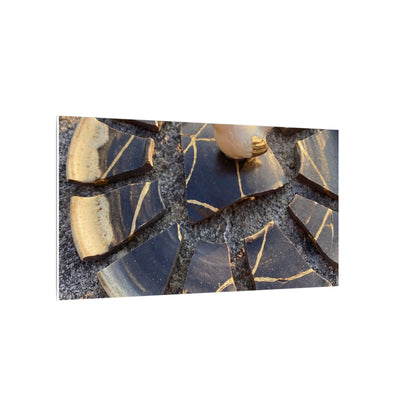 Golden Hour Broken Pottery Canvas Art - Kintsugi Datsuzoku