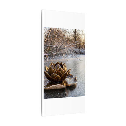 Lotus Flower Gold Repair Canvas Art | Beautiful Kintsugi Art