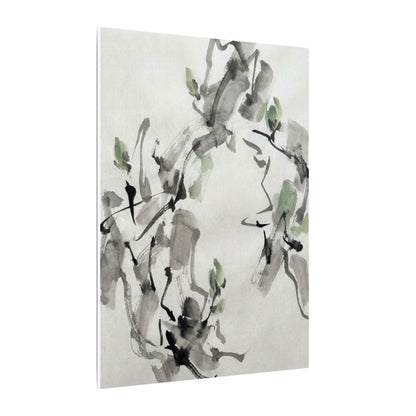 Zen Ink Brushstroke in Overcast | Sumi E Canvas Art