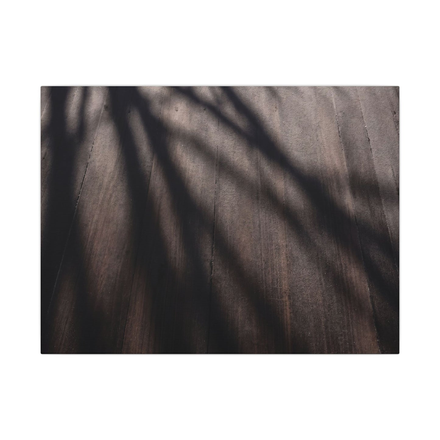 Dark Japandi Shadow Play in Dawn | Moody Minimal Canvas Art