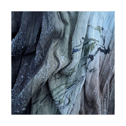 Silk Drape Winter Wall Art Print | Japandi Elegant Design