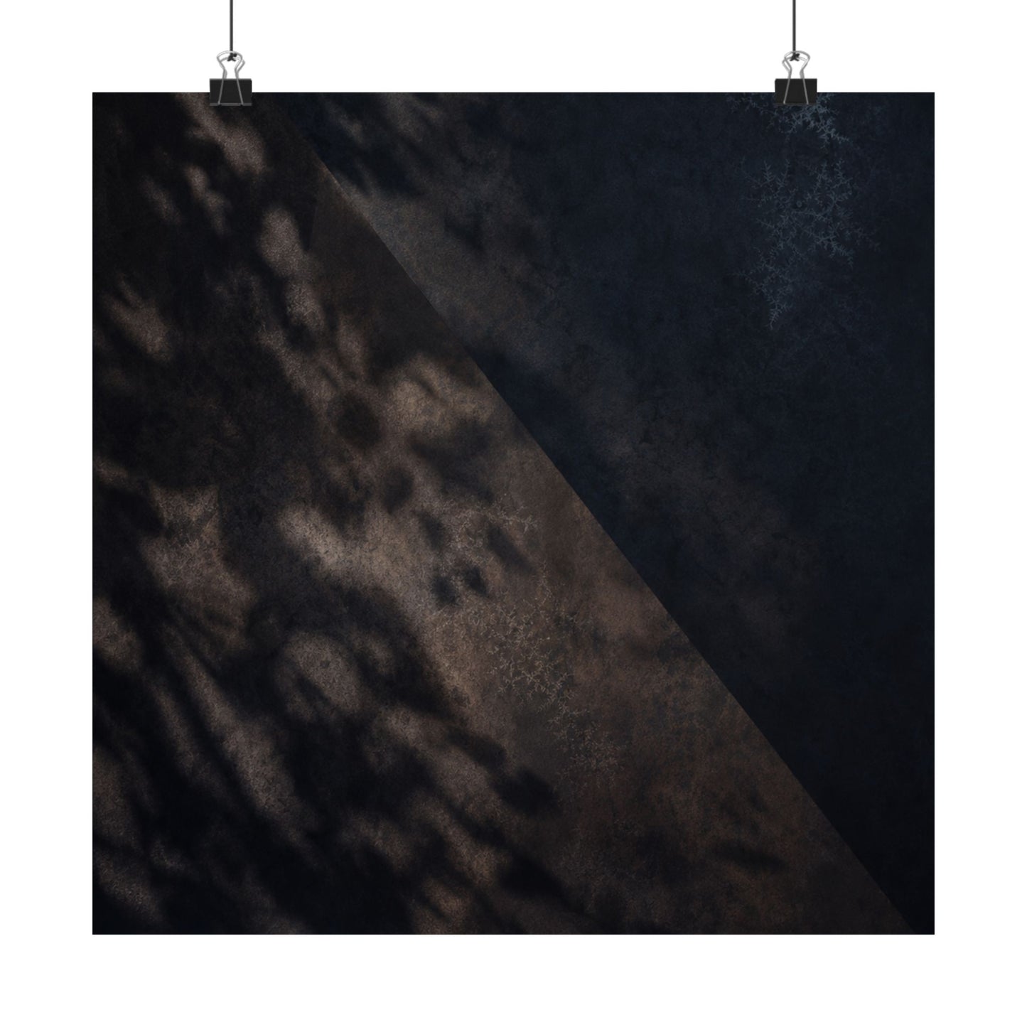 Moody Shadow Play Wall Art Print - Moody Minimal Dark Japandi