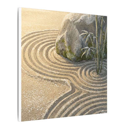 Rock Garden Winter Canvas Art | Zen Peaceful Design