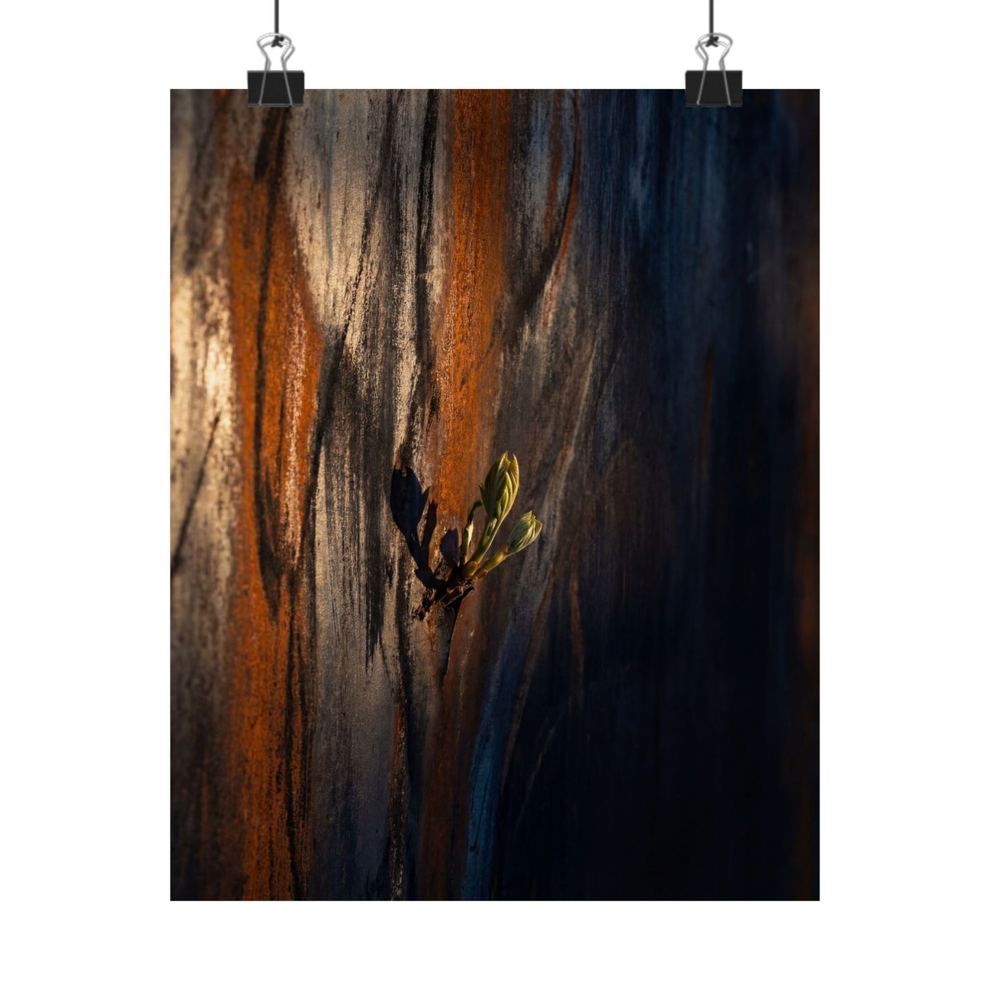 Rust Patina Spring Wall Art Print | Dark Japandi Sophisticated Design Art Print