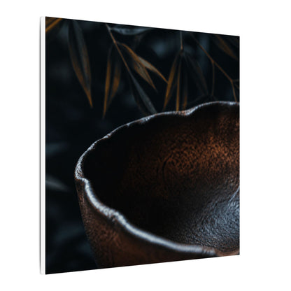 Luxurious Ceramic Bowl Canvas Art - Shadow Zen Dark Japandi
