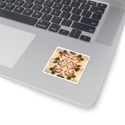 Summer Cherry Blossom Herbarium Sticker | Nostalgic Decor