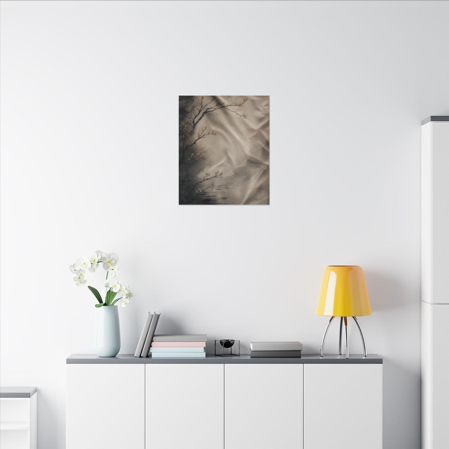 Silk Drape Canvas Art | Spring Japandi Japanese Pattern Art