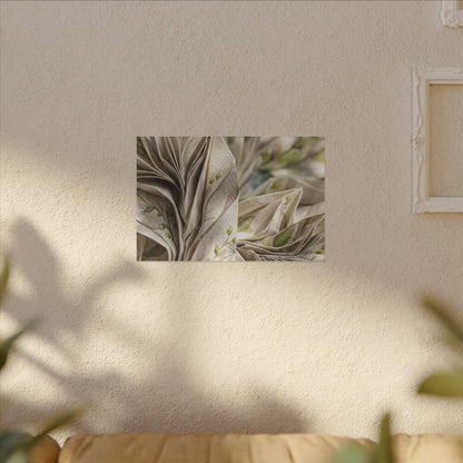 Fukinsei Paper Fold Canvas Art - Japandi Watercolor