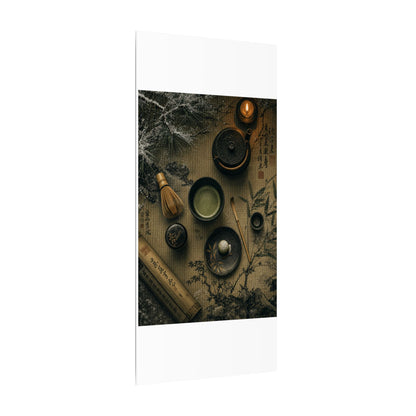 Tea Ceremony Canvas Art | Winter Zen Ukiyo E Inspired Art